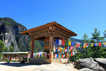 Prayer flags on the mountains of Bhutan