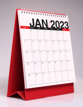 Simple desk calendar 2023 - January