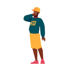 Crying Male Character Mourning Agony, Depression. Man Feel Pain, Express Sad Negative Emotions with Tears Pouring