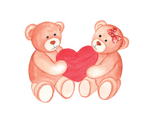 Valentine’s Day Bear clipart, Couple bear Sublimation for t-shirt