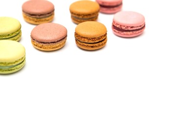 Macarons - fond blanc