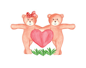 Valentine’s Day Bear clipart, Couple bear Sublimation for t-shirt