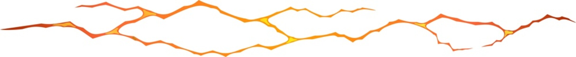 lava in cracked soil