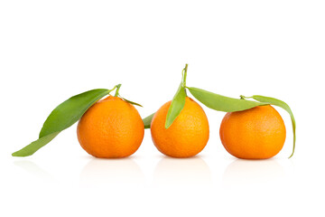 oranges on a white background. isolate. High quality photo