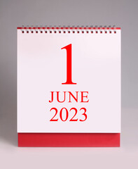 Simple desk calendar 2023 - June