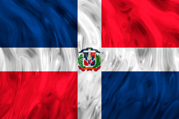 National flag  of Dominican Republic. Background  with flag  of Dominican Republic