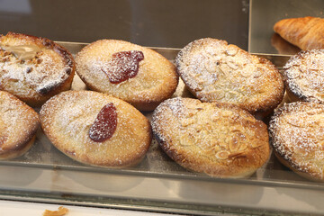 Pasticciotto Leccese, shortcrust pastry filled with custard. Traditional sweet from Lecce, Salento, Puglia, Italy