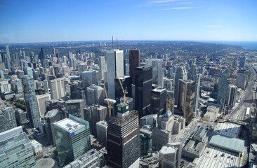 Top view of Toronto, Canada