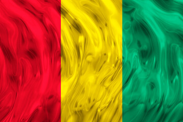 National flag of Guinea. Background  with flag  of Guinea