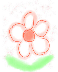 Bunga ilustrasi abstrak 