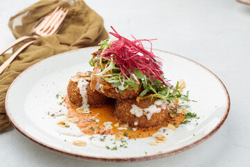 Kofta Batata served in dish isolated on table top view of arabian food