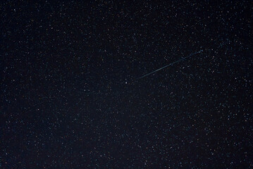 Geminids Meteor Shower with North Star Stars Circling Polaris Night Sky Skyscape