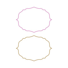 Luxury Ornamental Tags Set isolated On White