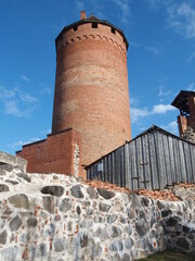 Round tower of Turaida Castle near Sigulda, Latvia