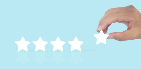 Rise on increasing five stars in  hand, Increase rating