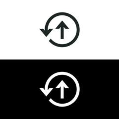 Re upload icon isolated on white background