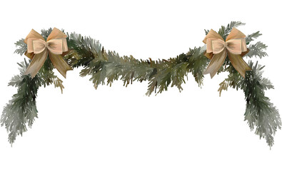 Juniper garland with yellow bow
