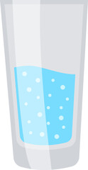 Glass with fresh water flat icon Filtration