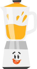 Cartoon electric blender for cooking flat icon Household appliance