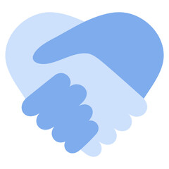 love handshake icon illustration