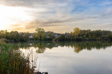 Lake of Sartirana (Italy), with view of Mount Resegone.
A small park with a small lake, with a beautiful panorama of Orobic hills and pre-Alps, in particular Mount Resegone.