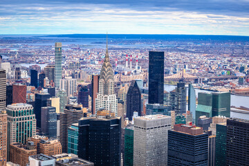 Epic New York uptown skyline view