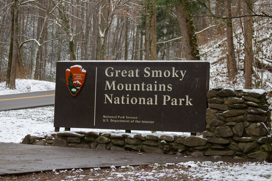 Great Smoky Mountains National Park Sign 