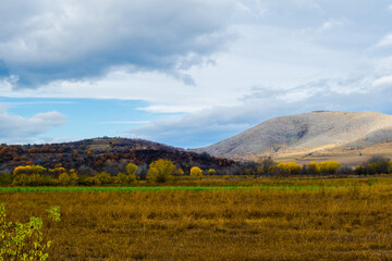 Amazing view of Magnificent autumn carpet in The Rhodope mountains