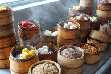 Dim sum is a large range of small Cantonese dishes that are traditionally enjoyed in restaurants for brunch. Most modern dim sum dishes are commonly associated with Cantonese cuisine, although dim sum
