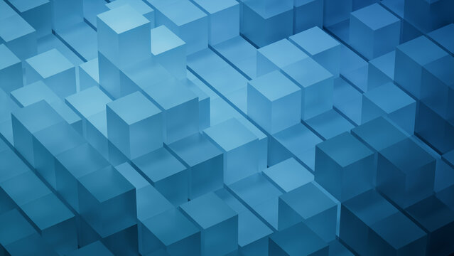 Blue, Contemporary Tech Wallpaper. 3D Render.