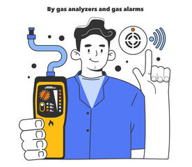 Natural gas leakage detection by gas analyzers and gas alarms . Pipeline