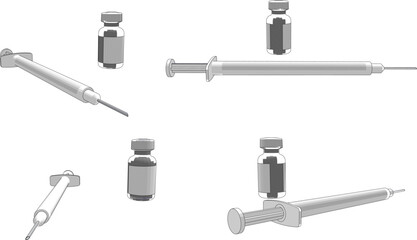 Virus Vaccine vector design with white background