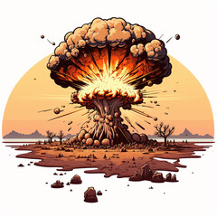 Bomb explosion clouds vector icons. Cartoon boom effect and smoke elements for ui game design