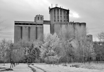 Old factory for malt production.