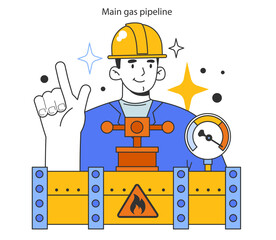 Obraz na płótnie Canvas Main gas pipeline. Natural gas transportation stage. Natural resource
