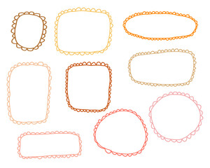 curved frame decorative vector element