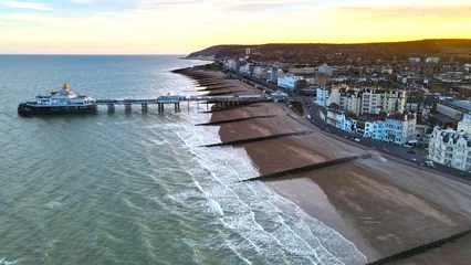 Draagtas Eastbourne town and  pier at sunset © steve