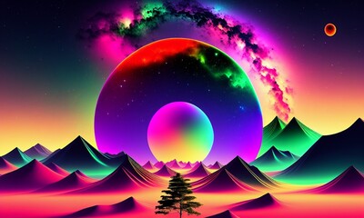 Naklejka premium Potal of Ethernity wallpapers. Generative AI.