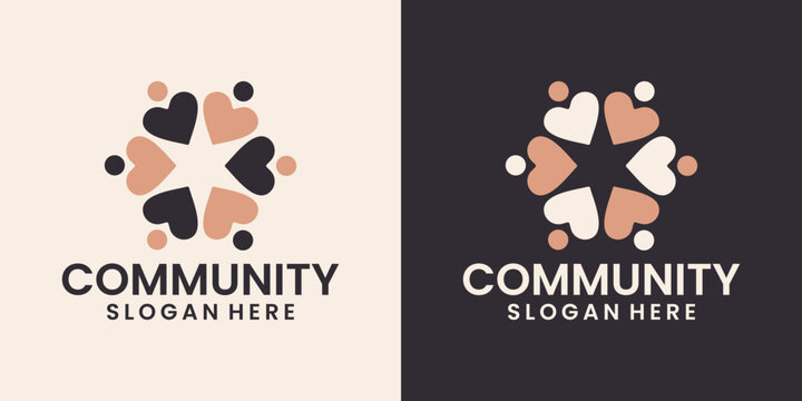 community people with love logo design inspirations