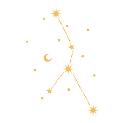 Fototapeta premium Constellations. Starry night. Abstract galaxy. 