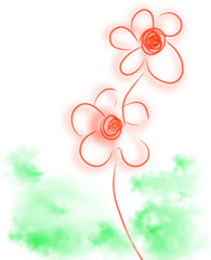 Two flowers abstract  © Silvi