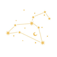 Fototapeta premium Constellations. Starry night. Abstract galaxy. 