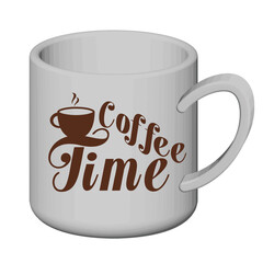 Coffee time typography vector design.