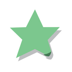 Fototapeta premium green star sticky note