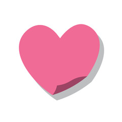 pink heart sticky note