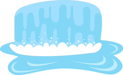 Waterfall flat icon Moving water