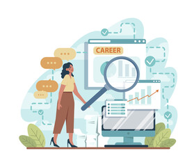 Career concept. Idea of personal professional progress. Career development