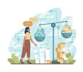 Challenge concept. Character overcoming obstacles and hurdles