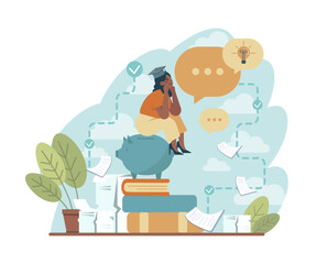 Education concept. Multidisciplinary and lifelong studying, knowledge