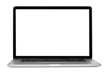 modern laptop computer  isolated on the white background